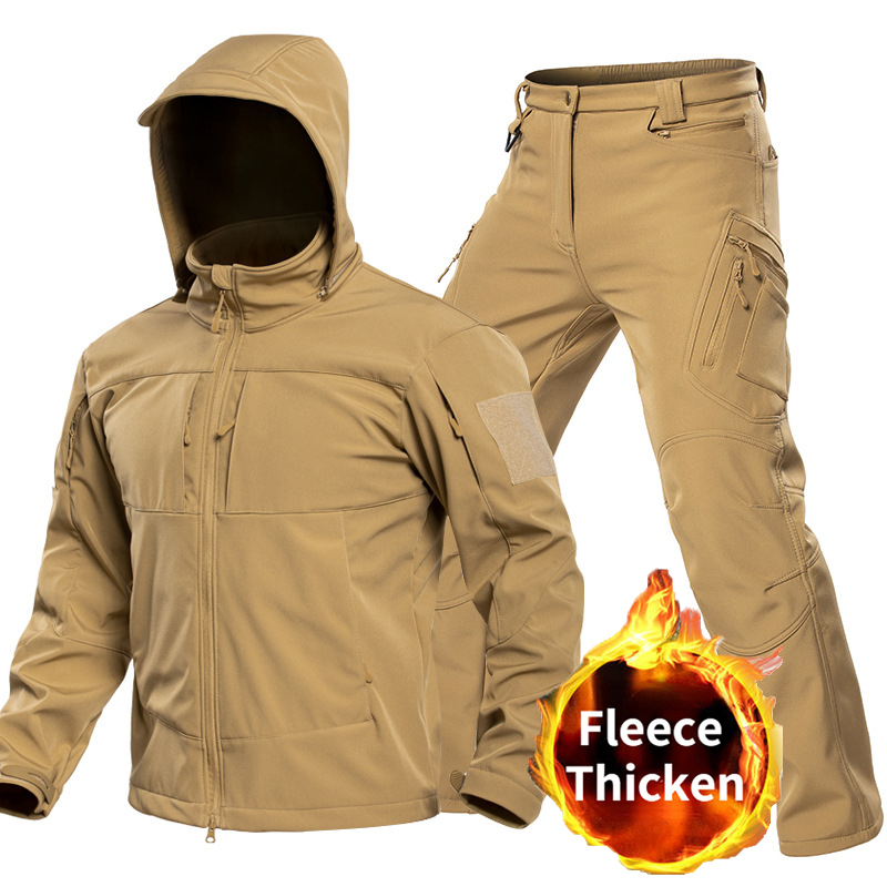 Winter Clothing Pk - Тактический софтшелл-костюм для мужчин с капюшоном,