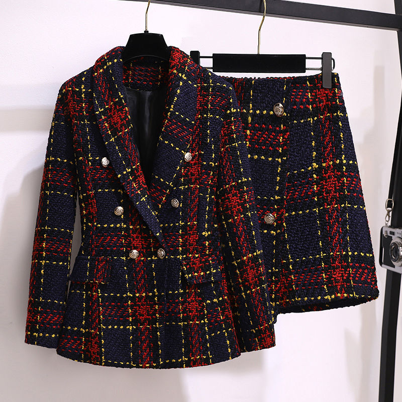 Winter Clothing Vintage - Женский зимний винтажный твидовый корейский костюм,