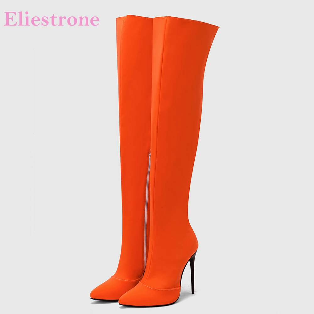 Winter Clothing For Women - Новые зимние гламурные оранжево-желтые женские сапоги