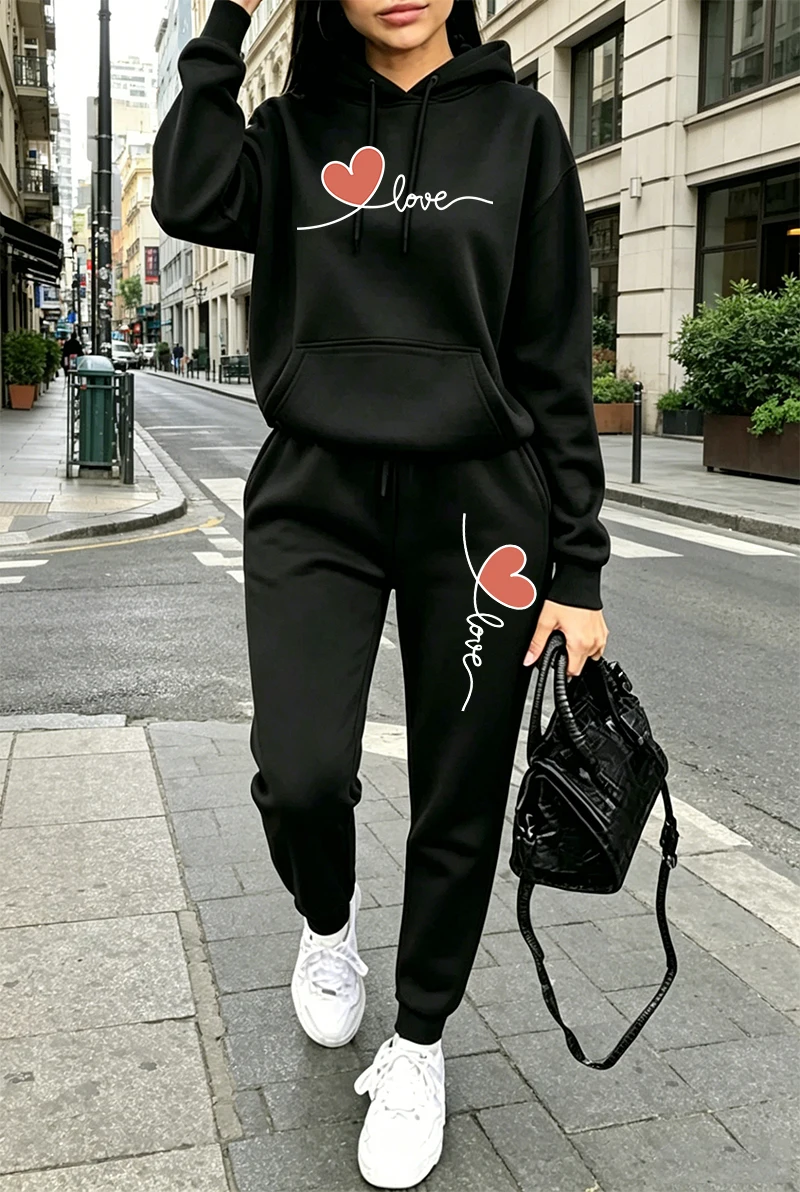 Winter Clothing For Women - Женский спортивный костюм с принтом, повседневные