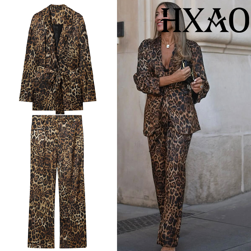 HXAO Леопардовые брюки Комплек – обзор и цена Winter Clothing Vintage